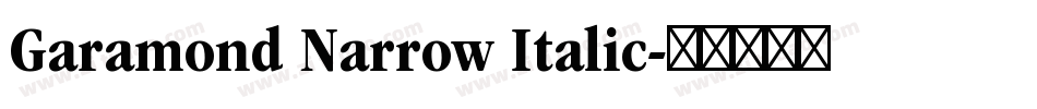 Garamond Narrow Italic字体转换